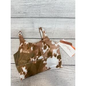 Gottex Women's Animal Printed Longline Sports Bra Size XS